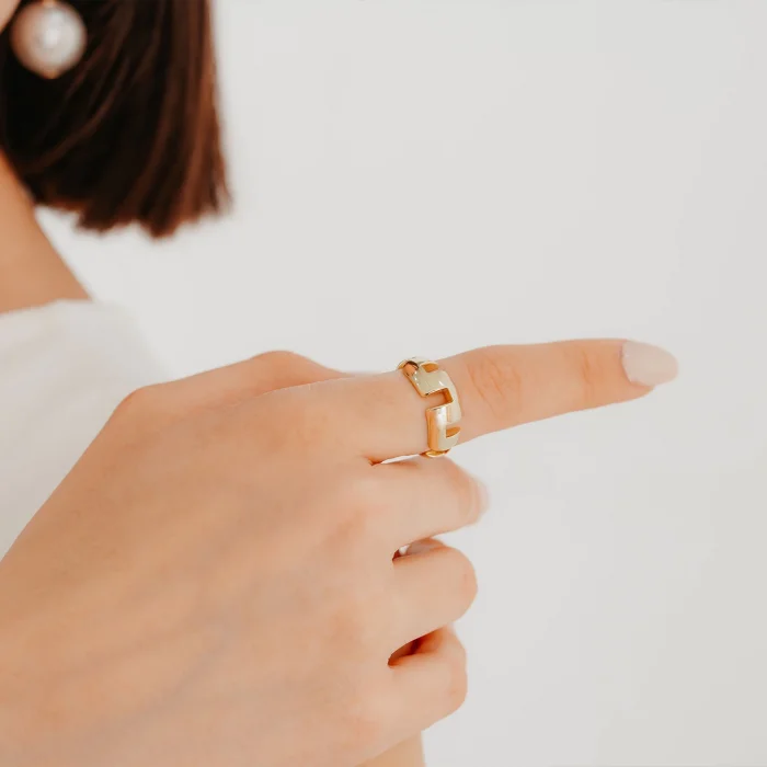 Kalın Zikzak Model Altın Yüzük AAYZK0120