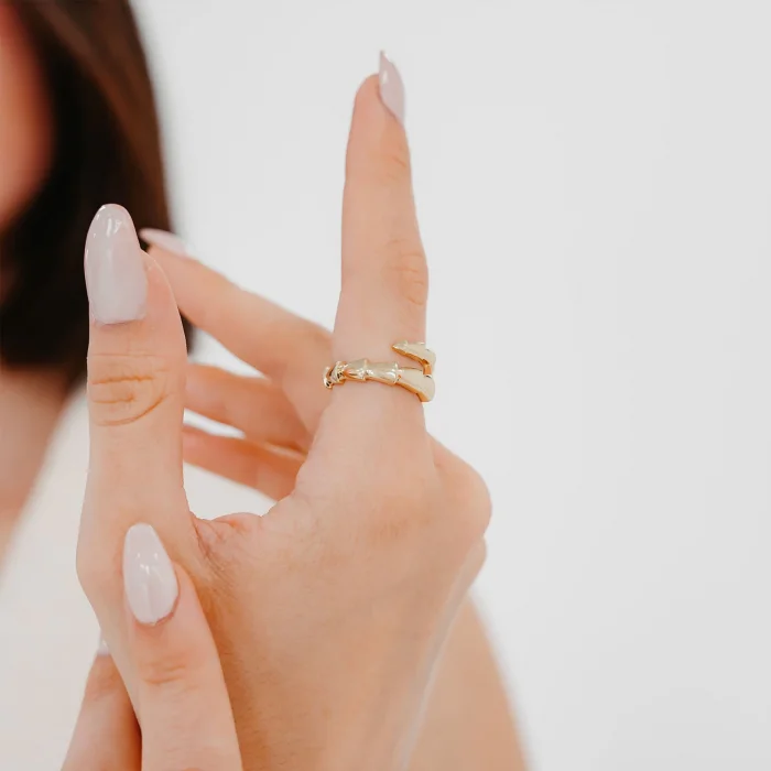 Kemik Sarmaşık Altın Yüzük AAYZK0126