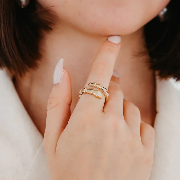 Kemik Sarmaşık Altın Yüzük AAYZK0126