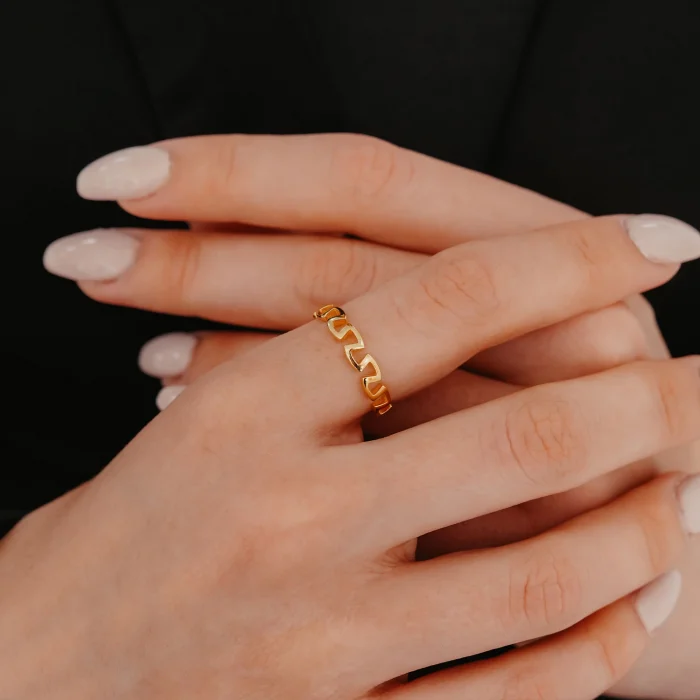 Shaped Taşsız Altın Yüzük AAYZK018