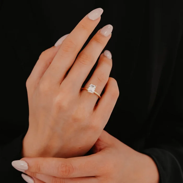 Klasik Tek Baget Altın Yüzük AAYZK0116