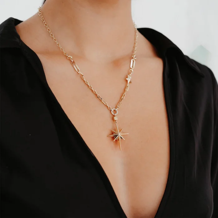 Kutup Yıldızı Ataç Altın Kolye AAKLY0147