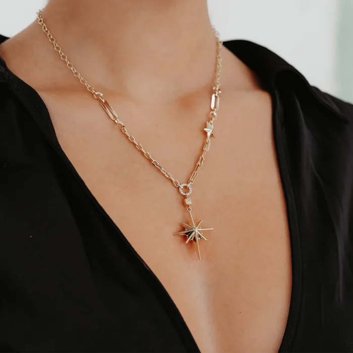 Kutup Yıldızı Ataç Altın Kolye AAKLY0147