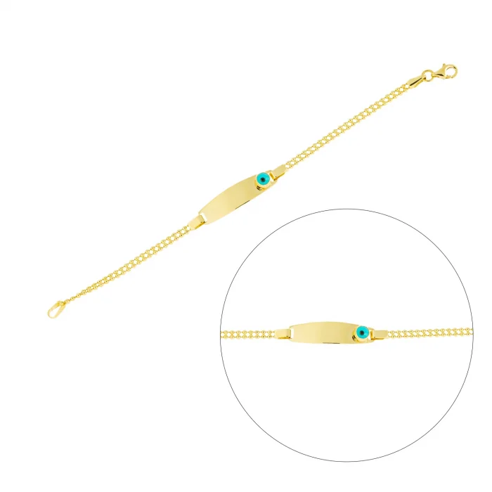 Mavi Mineli Göz Çocuk Altın Bileklik AAÇOCK0023