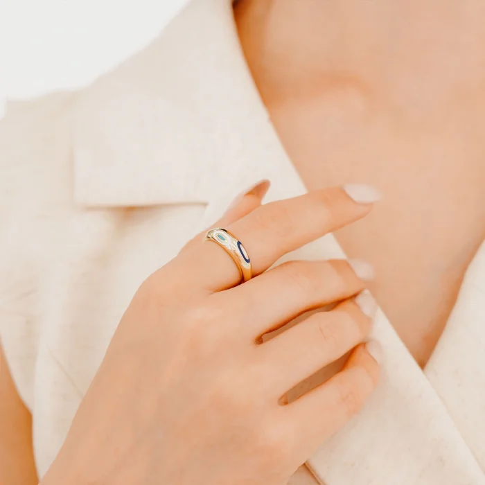 Mineli Göz Taşsız Altın Yüzük AAYZK0117