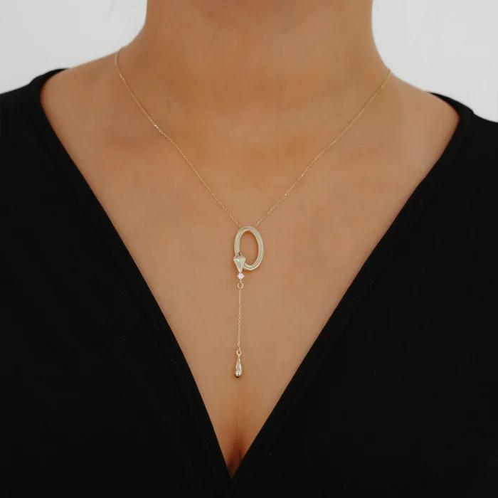 O Harfli Y Altın Kolye AAKLY0115