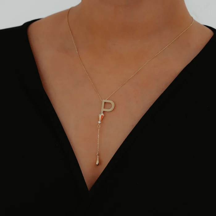 P Harfli Y Altın Kolye AAKLY0113