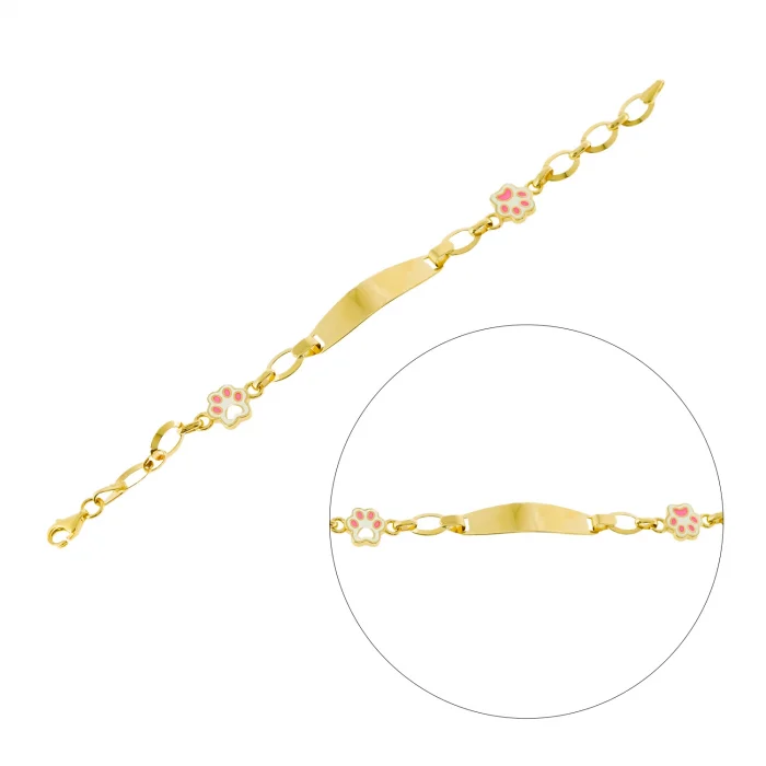 Pati Desenli Çocuk Altın Bileklik AAÇOCK0021