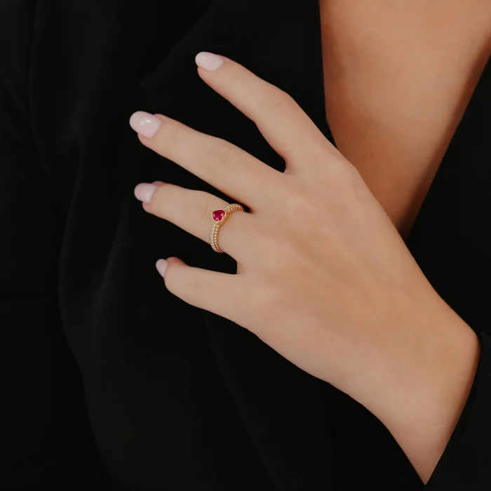 İki Sıra Dorikalı Altın Yüzük AAYZK0204