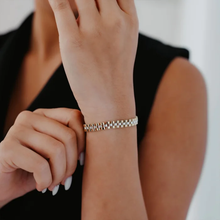 Rolex Model Kordon Altın Bileklik AABLK080