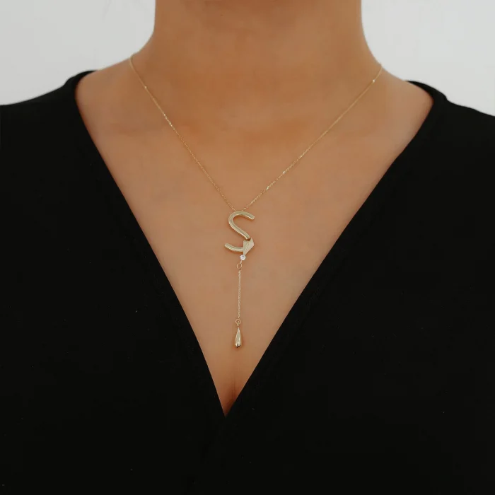 S Harfli Y Altın Kolye AAKLY0137