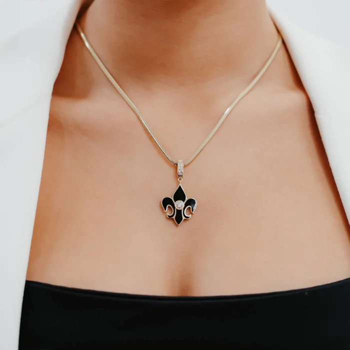 Siyah Lale Altın Kolye AAKLY0160