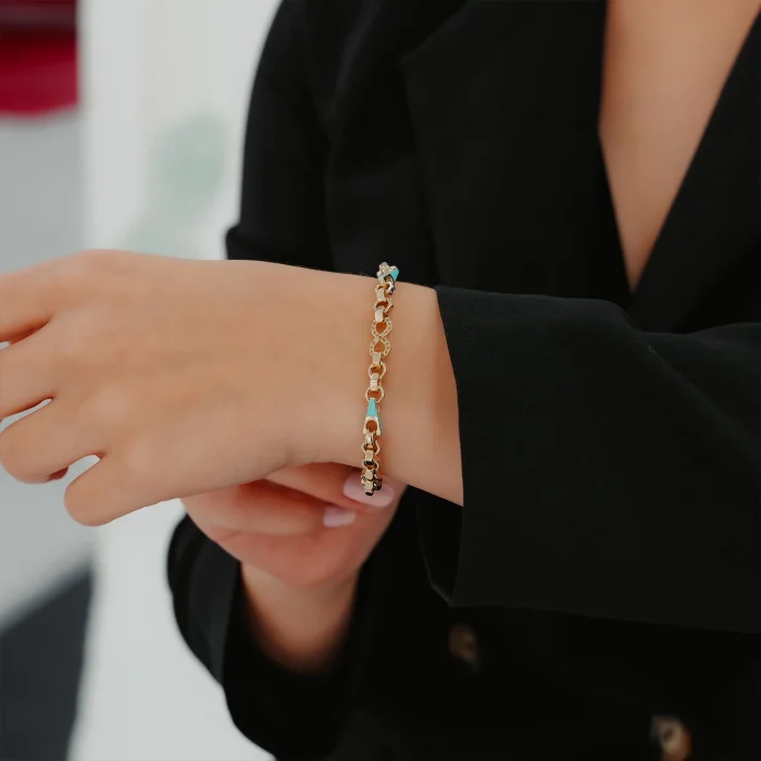 Sonsuzluk Detay Doc Altın Bileklik AABLK064