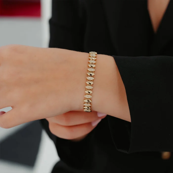 Taşlı Altın Bileklik AABLK068