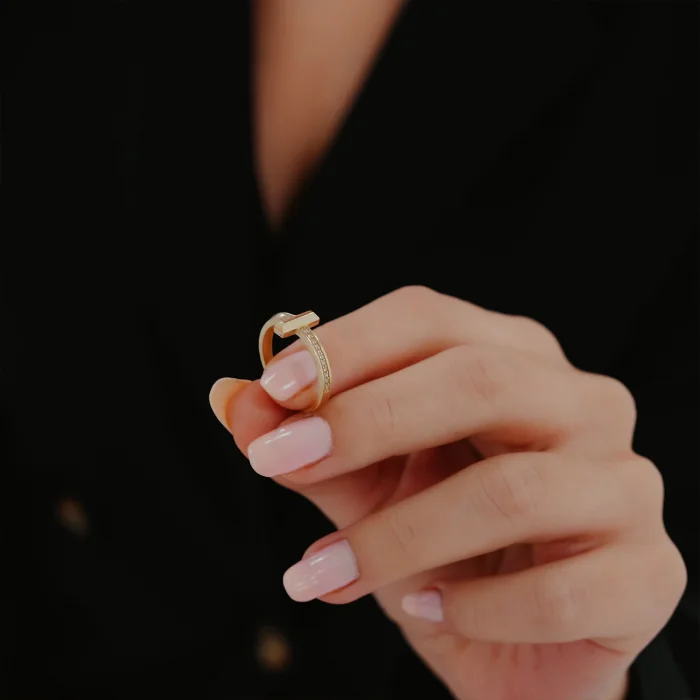 Taşlı T Altın Yüzük AAYZK0146