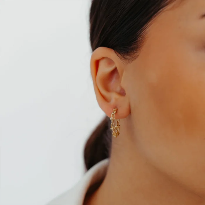 Mini Toplu Halka Altın Küpe AAKPE081