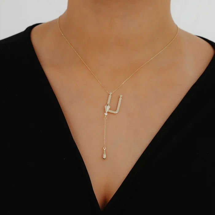 Ü Harfli Y Altın Kolye AAKLY0142