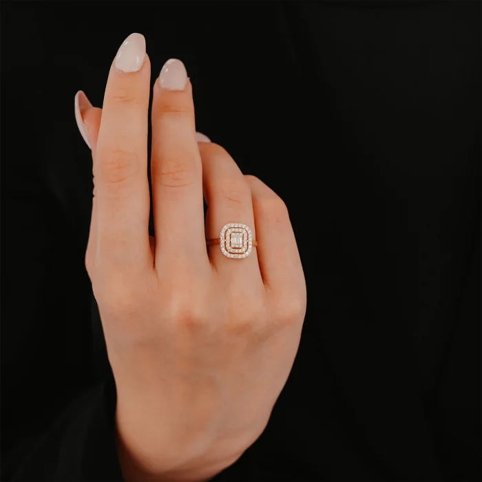 Baget Taşlı Altın Yüzük AAYZK034