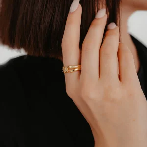 Aynalı Ajda Kemer Model Altın Yüzük AAYZK093