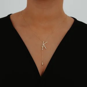 K Harfli Y Altın Kolye AAKLY0114