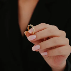 Küçük Taş Detay Altın Yüzük AAYZK0142