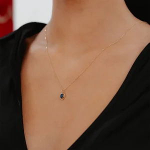 Laci Taş Minimal Altın Kolye AAKLY004