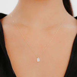 Gold Renk Mini Baget Altın Kolye AAKLY023