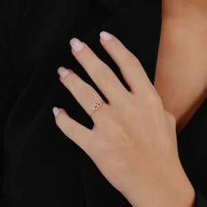 Mineli Göz Detay Taşlı Altın Yüzük AAYZK0166