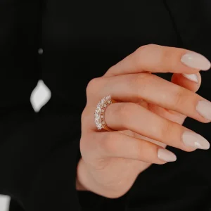 Mini Taş Detay Beştaş Altın Yüzük AAYZK0127