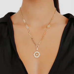 Pusula Model Ataç Altın Kolye AAKLY0148