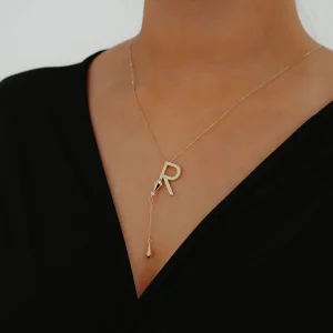 R Harfli Y Altın Kolye AAKLY0136