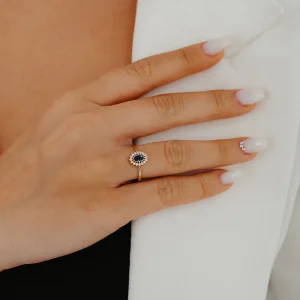 Safir Taşlı Altın Yüzük AAYZK0221