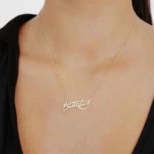 Taş Detay Ata İmza Altın Kolye AAKLY0102