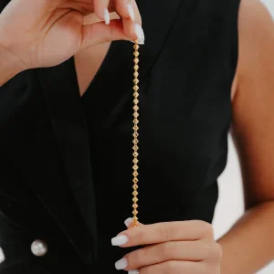 Taş Detay Prizma Altın Bileklik AABLK040