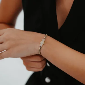 Taşlı Kilit Gurmet Altın Bileklik AABLK0126