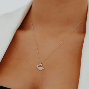 Taşlı Kuğu Altın Kolye AAKLY0170