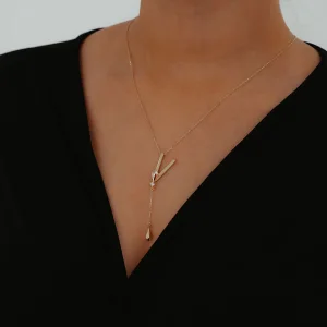 V Harfli Y Altın Kolye AAKLY0106