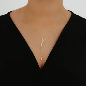 Y Harfli Y Model Altın Kolye AAKLY090