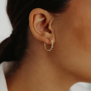 Yılan Derisi Model Altın Küpe AAKPE029