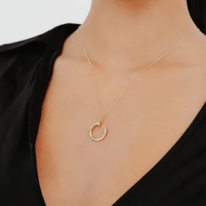 Yuvarlak Çivi Altın Kolye AAKLY087