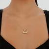 Tasarım Ay Yıldız Altın Kolye AAKLY073