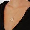 Taşlı Yaşam Çiçeği Altın Kolye AAKLY076