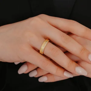 Kalemli Tamtur Altın Yüzük AAYZK01