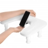 Telefon Standlı Oval Ergonomik Manikür Sehpası Beyaz Manikür Kol Desteği U2W