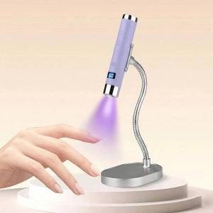 G1 Sensörlü Mini Ai Uv Led Lamba Manyetik Standlı Manikür Tırnak Kurutucu Lila 5w
