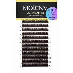 Moleny Classic Mix Kahverengi İpek Kirpik D Kıvrım 0.7 Midi