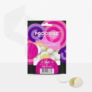 Staleks PDFS-25-240( Yumuşak) zımpara Large Yedek Beyaz Törpüler, 240 Grit (50 Adet)