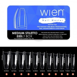 Wien Yeni Nesil Protez Tırnak Jel Tips Soft Gel Tips Medium Stiletto Balerin 550 adet