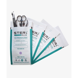 Aletler için Kağıt Sterilizasyon Kraft Paket (100 lü) 11cm-22cm