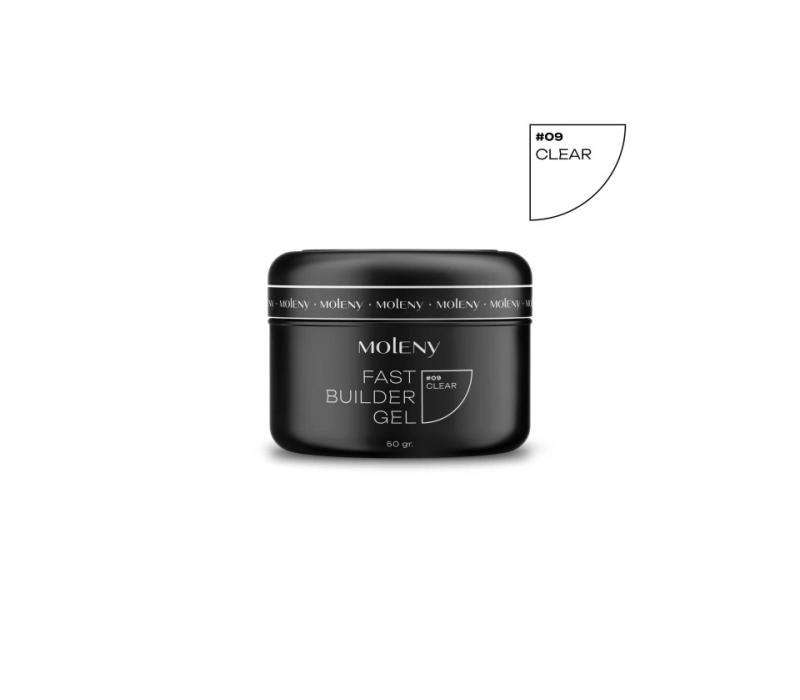 Moleny Fast Builder Gel Clear 50gr — UV/LED ile kürlenen inşa jeli